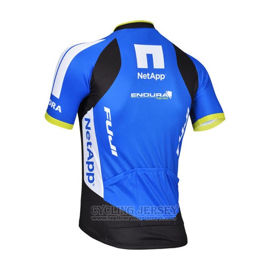 2014 Cycling Jersey Netapp Black and Blue Short Sleeve and Bib Short