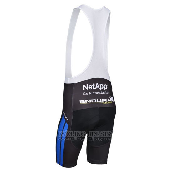 2014 Cycling Jersey Netapp Black and Blue Short Sleeve and Bib Short