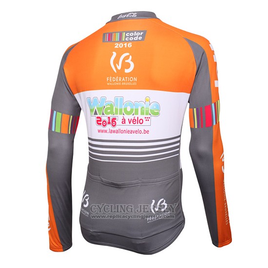 2015 Cycling Jersey Color Code Ml Orange Long Sleeve and Bib Tight