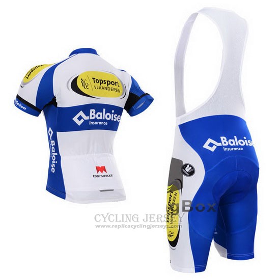2015 Cycling Jersey Topsport White and Sky Blue Short Sleeve and Bib Short