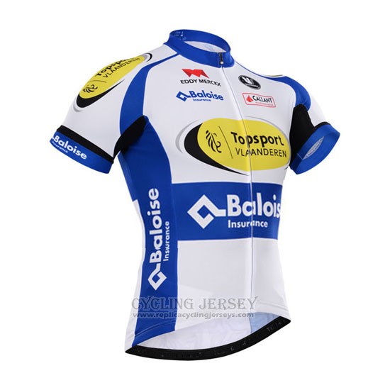 2015 Cycling Jersey Topsport White and Sky Blue Short Sleeve and Bib Short
