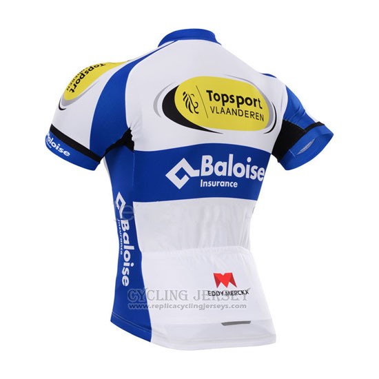 2015 Cycling Jersey Topsport White and Sky Blue Short Sleeve and Bib Short