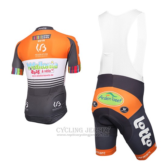 2016 Cycling Jersey Color Code Orange Short Sleeve and Bib Short