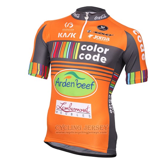 2016 Cycling Jersey Color Code Orange Short Sleeve and Bib Short