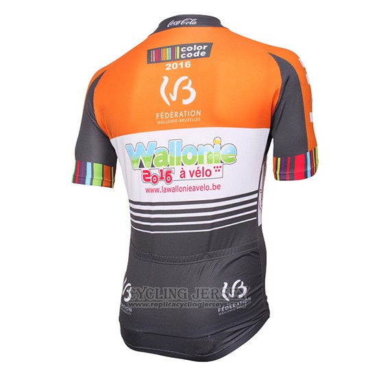 2016 Cycling Jersey Color Code Orange Short Sleeve and Bib Short