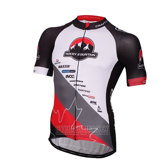 2016 Cycling Jersey Craft Rocky Mountain White and Black Short Sleeve and Bib Short