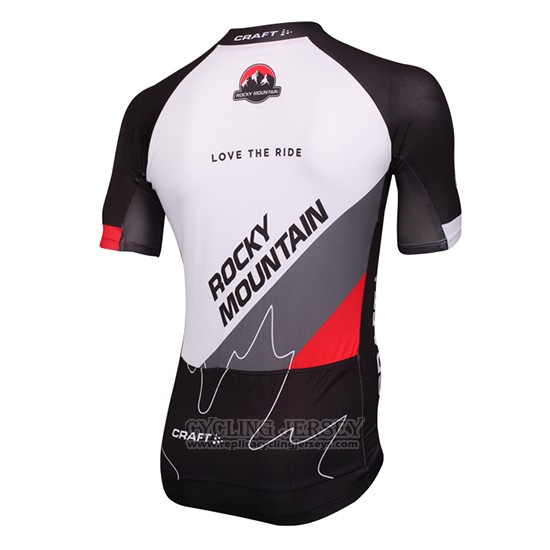 2016 Cycling Jersey Craft Rocky Mountain White and Black Short Sleeve and Bib Short