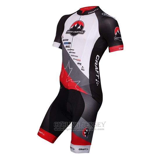 2016 Cycling Jersey Craft Rocky Mountain White and Black Short Sleeve and Bib Short