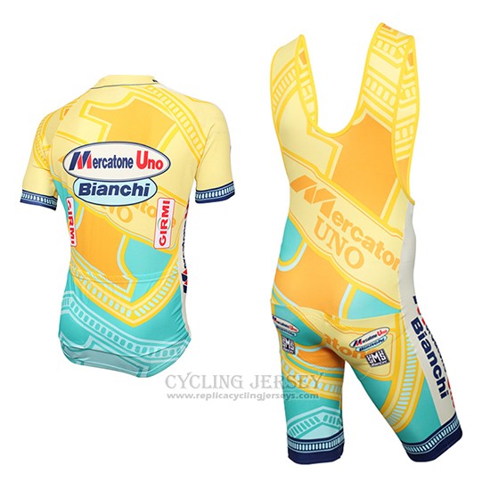 2016 Cycling Jersey Mercatone Uno Yellow Short Sleeve and Bib Short
