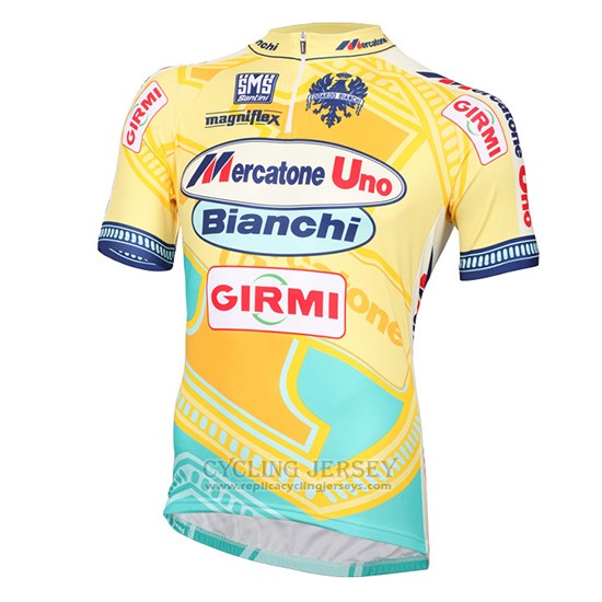 2016 Cycling Jersey Mercatone Uno Yellow Short Sleeve and Bib Short