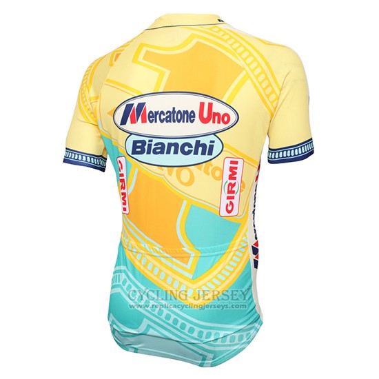 2016 Cycling Jersey Mercatone Uno Yellow Short Sleeve and Bib Short