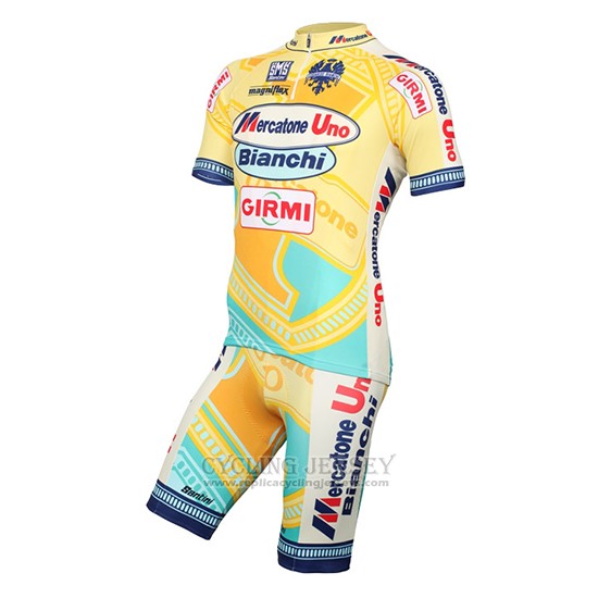 2016 Cycling Jersey Mercatone Uno Yellow Short Sleeve and Bib Short