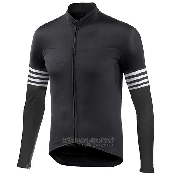 2017 Cycling Jersey Aero Noir Black Long Sleeve and Bib Tight