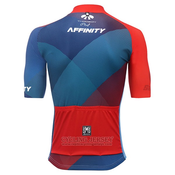 2017 Cycling Jersey Affinity White and Blue Short Sleeve and Bib Short