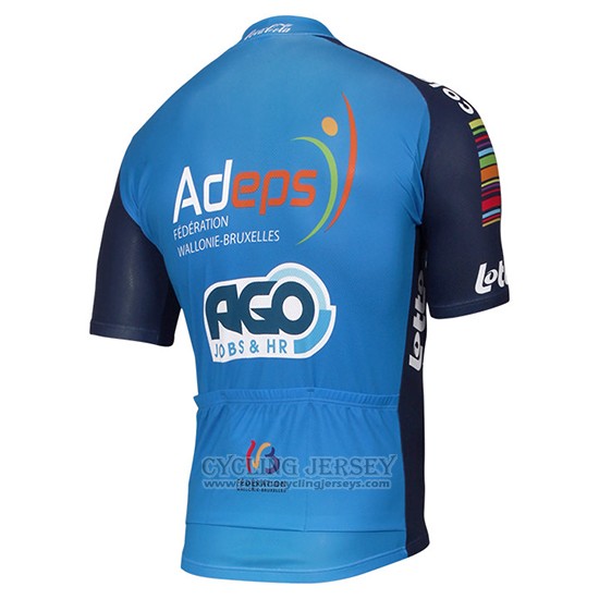 2017 Cycling Jersey Ago Aqua Service Blue Short Sleeve and Bib Short