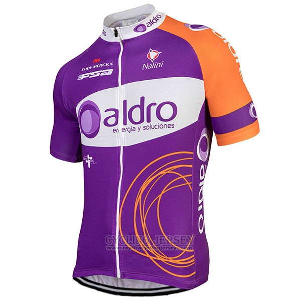 2017 Cycling Jersey Aldro Purple Short Sleeve and Bib Short