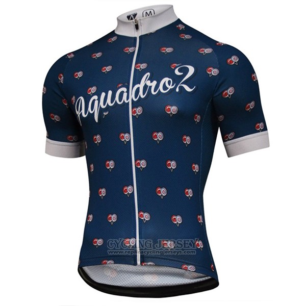 2017 Cycling Jersey Aquadro Lollipop Blue Short Sleeve and Bib Short