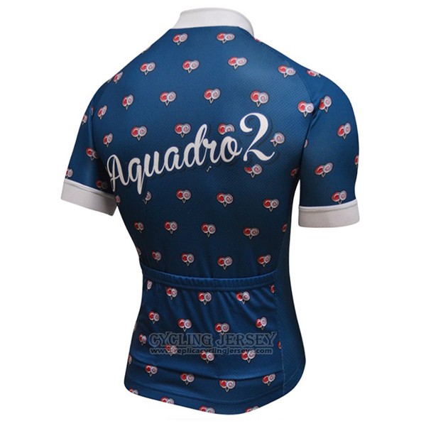 2017 Cycling Jersey Aquadro Lollipop Blue Short Sleeve and Bib Short