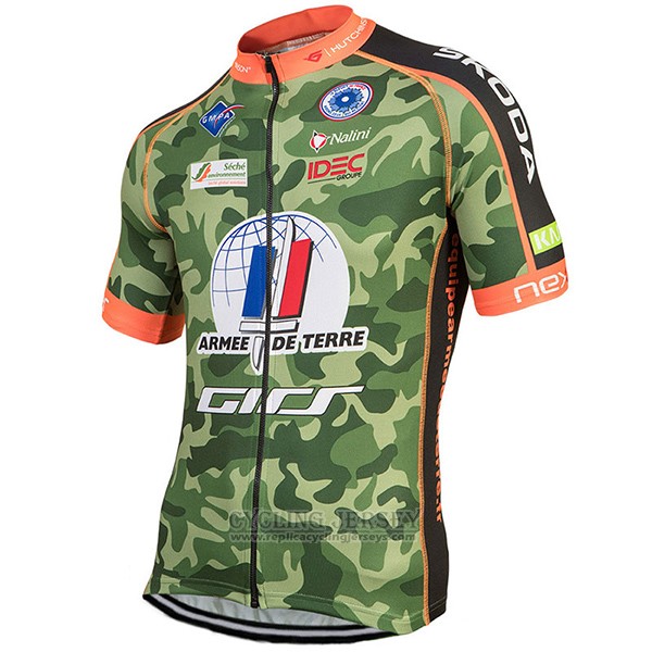 2017 Cycling Jersey Armee De Terre Camouflage Short Sleeve and Bib Short