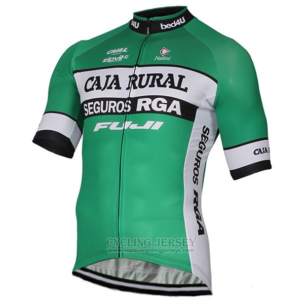 2017 Cycling Jersey Caja Rural Green Short Sleeve and Bib Short