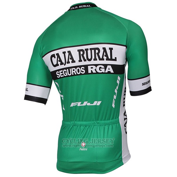 2017 Cycling Jersey Caja Rural Green Short Sleeve and Bib Short