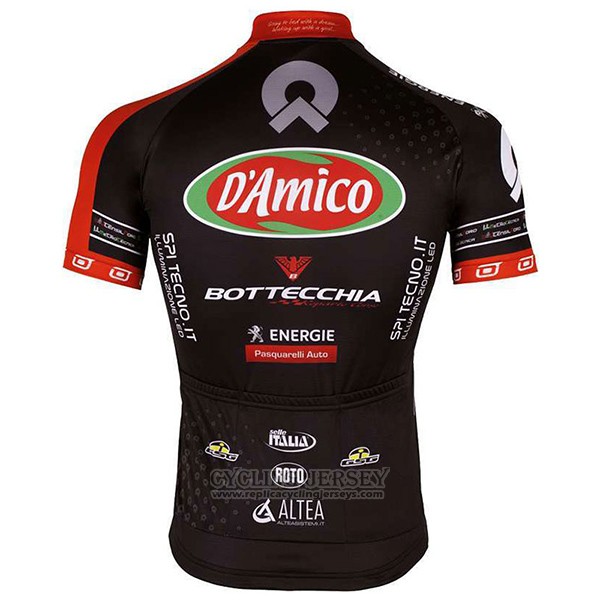 2017 Cycling Jersey D'amico Bottecchia Black Short Sleeve and Bib Short