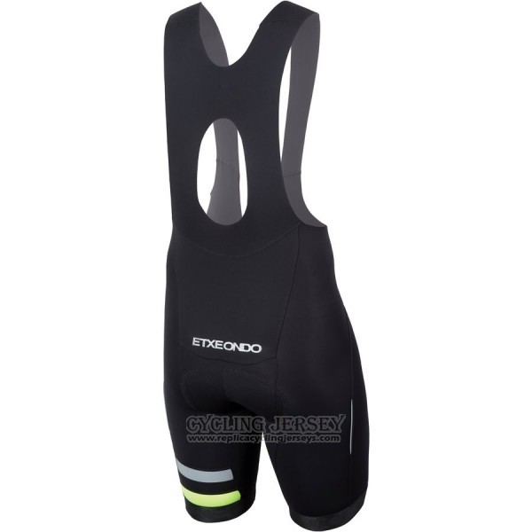 2017 Cycling Jersey Etxeondo Entzun Black and Yellow Short Sleeve and Bib Short