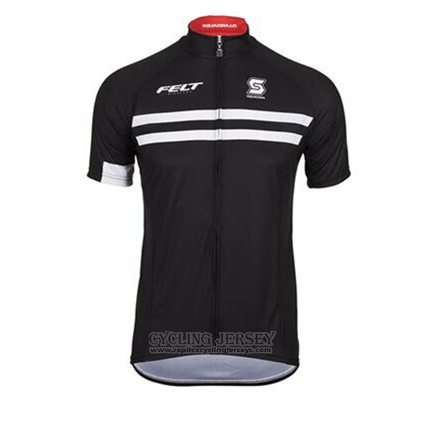 2017 Cycling Jersey Felt Black and White Short Sleeve and Bib Short