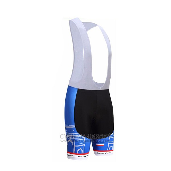 2017 Cycling Jersey France Snovaky Blue and White Short Sleeve and Bib Short