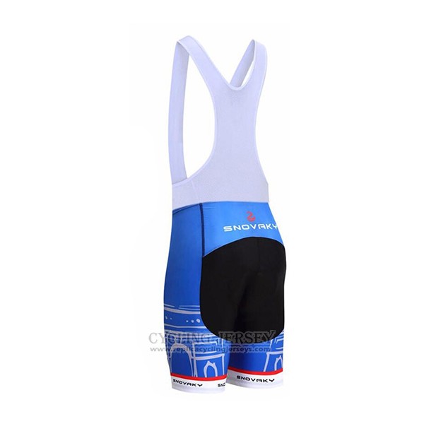 2017 Cycling Jersey France Snovaky Blue and White Short Sleeve and Bib Short