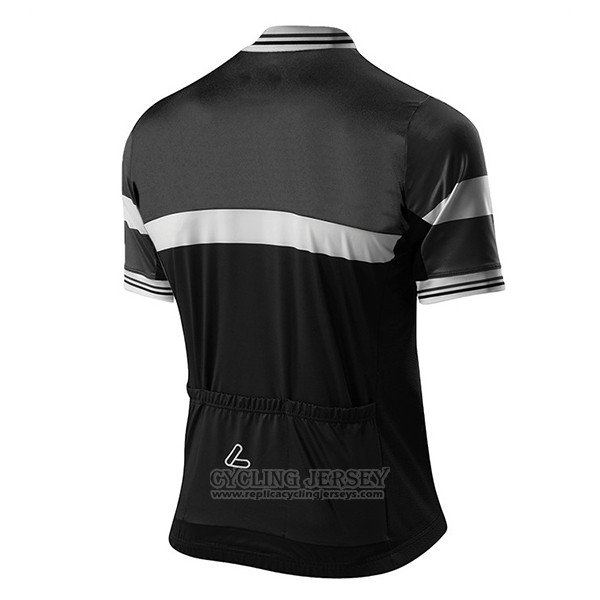 2017 Cycling Jersey Loffler Black and Gray Short Sleeve and Bib Short