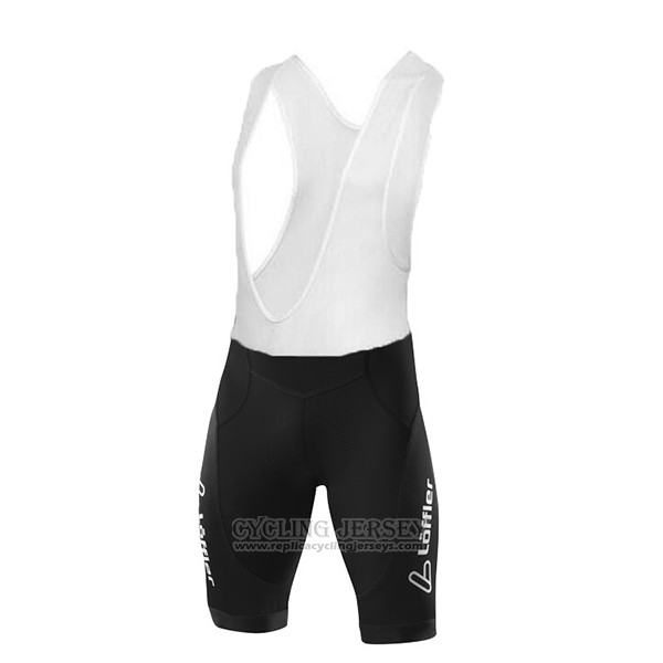 2017 Cycling Jersey Loffler Black and Gray Short Sleeve and Bib Short