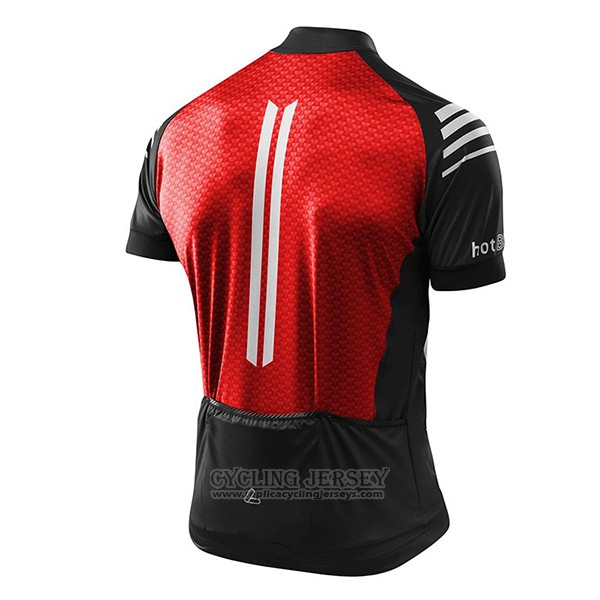 2017 Cycling Jersey Loffler Black and Red Short Sleeve and Bib Short