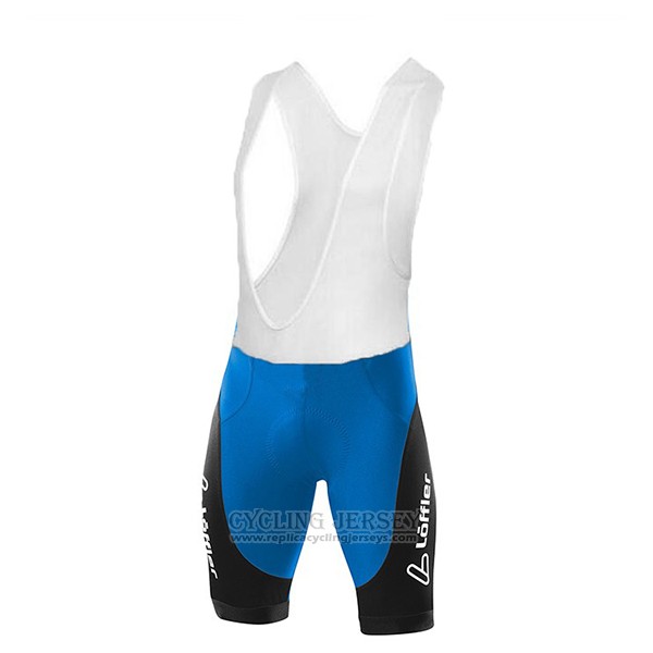2017 Cycling Jersey Loffler Blue and Light Blueee Short Sleeve and Bib Short