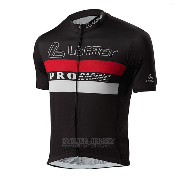 2017 Cycling Jersey Loffler Pro Racing Black Short Sleeve and Bib Short