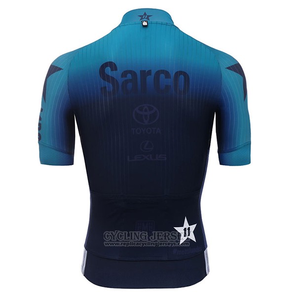 2017 Cycling Jersey Lundici Black and Blue Short Sleeve and Bib Short