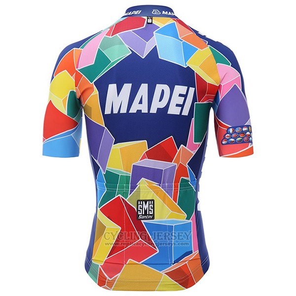 2017 Cycling Jersey Mapei Blue Short Sleeve and Bib Short