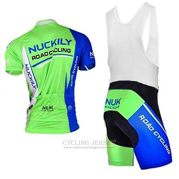 2017 Cycling Jersey Nuckily White and Green Short Sleeve and Bib Short