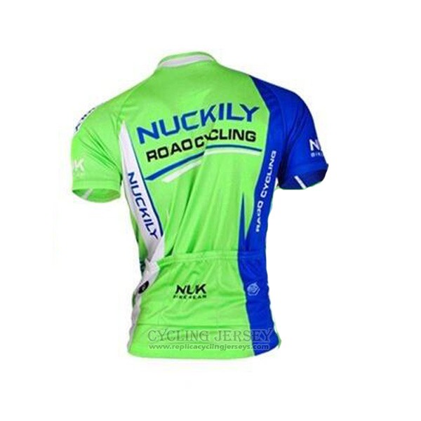 2017 Cycling Jersey Nuckily White and Green Short Sleeve and Bib Short
