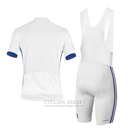 2017 Cycling Jersey Real Madrid White Short Sleeve and Bib Short
