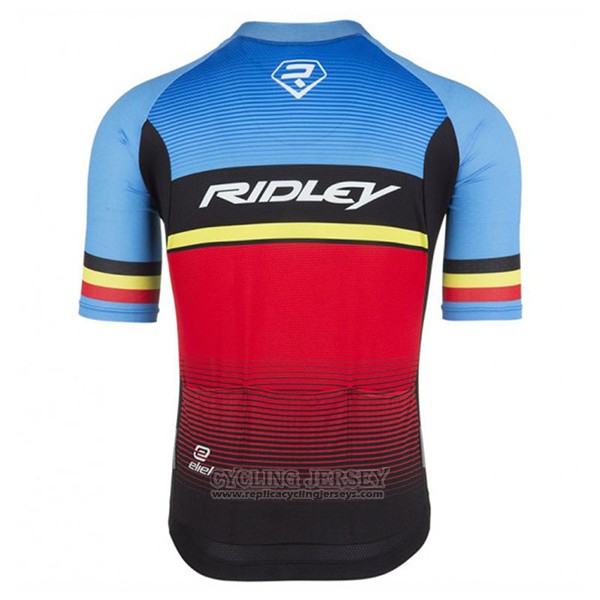 2017 Cycling Jersey Ridley Rincon Blue and Black Short Sleeve and Bib Short