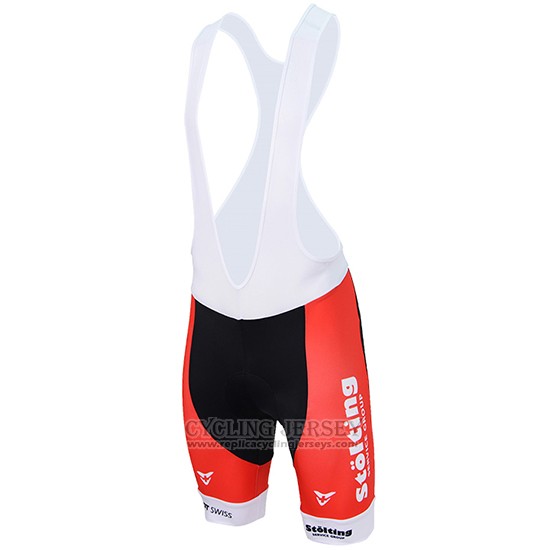 2017 Cycling Jersey Stolting White and Red Short Sleeve and Bib Short