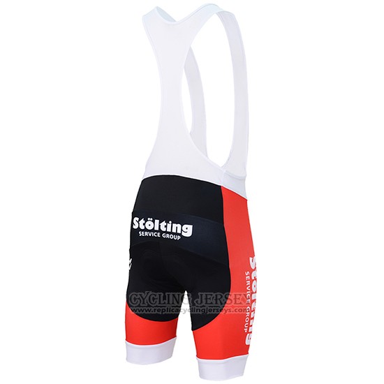 2017 Cycling Jersey Stolting White and Red Short Sleeve and Bib Short