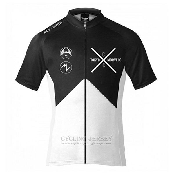 2017 Cycling Jersey Tokyo X Morvelo White and Black Short Sleeve and Bib Short
