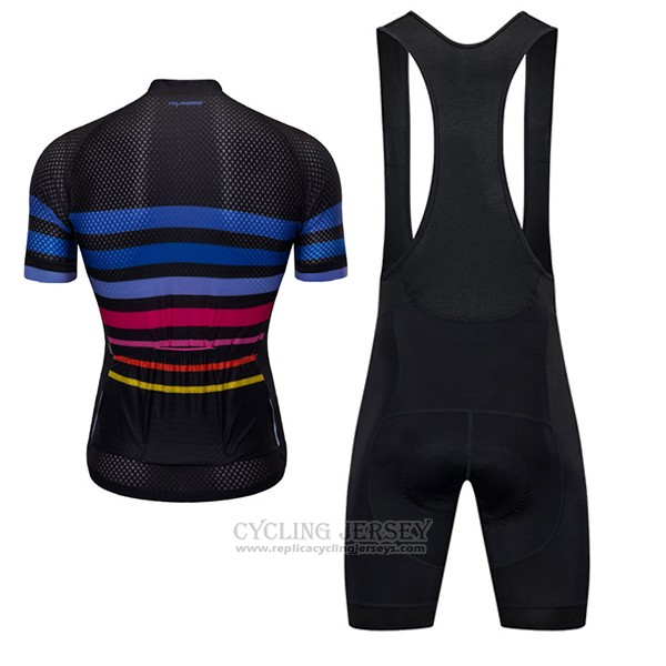 2017 Cycling Jersey Ykywbike Aa09 Adh09 Black and Blue Short Sleeve and Bib Short