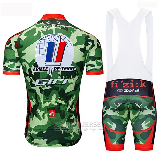 2019 Cycling Jersey Armee De Terre Camouflage Short Sleeve and Bib Short
