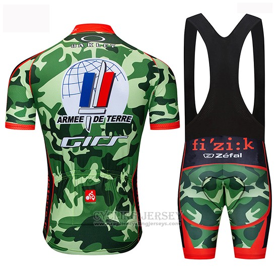 2019 Cycling Jersey Armee De Terre Camouflage Short Sleeve and Bib Short