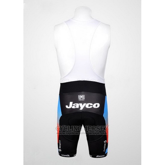 Cycling Jersey Jayco Sky Blue and Red Short Sleeve and Bib Short