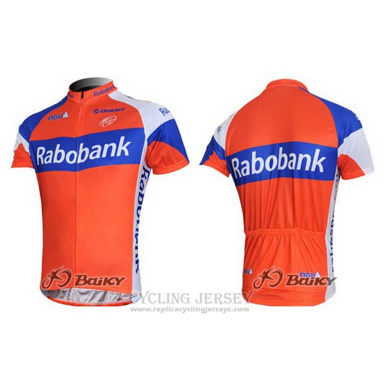 2011 Cycling Jersey Rabobank Blue and Orange Short Sleeve and Bib Short