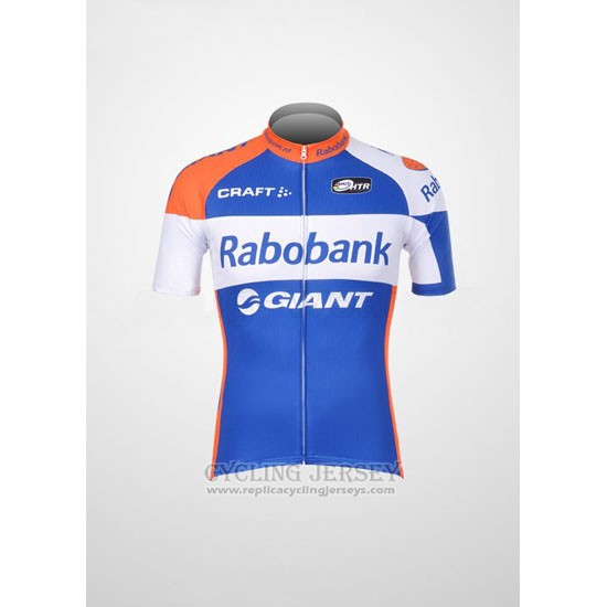 2012 Cycling Jersey Rabobank Blue and White Short Sleeve and Bib Short